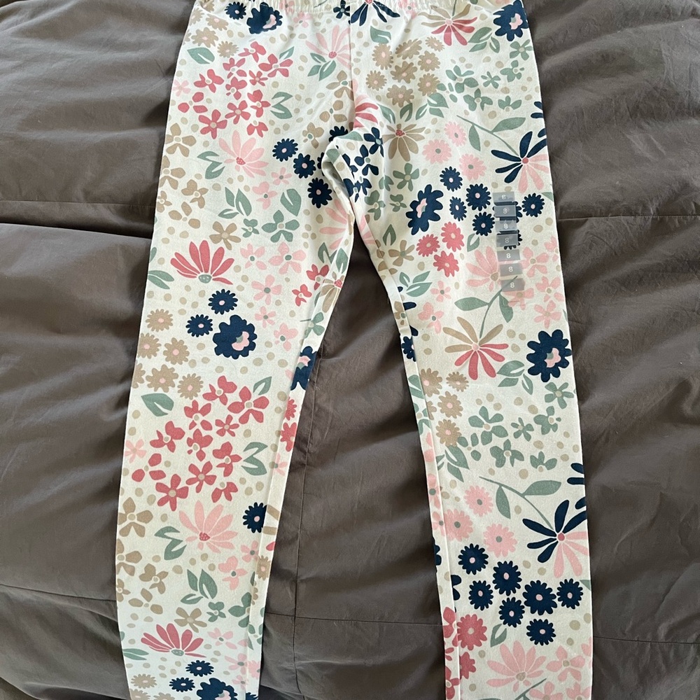 Girl’s floral leggings